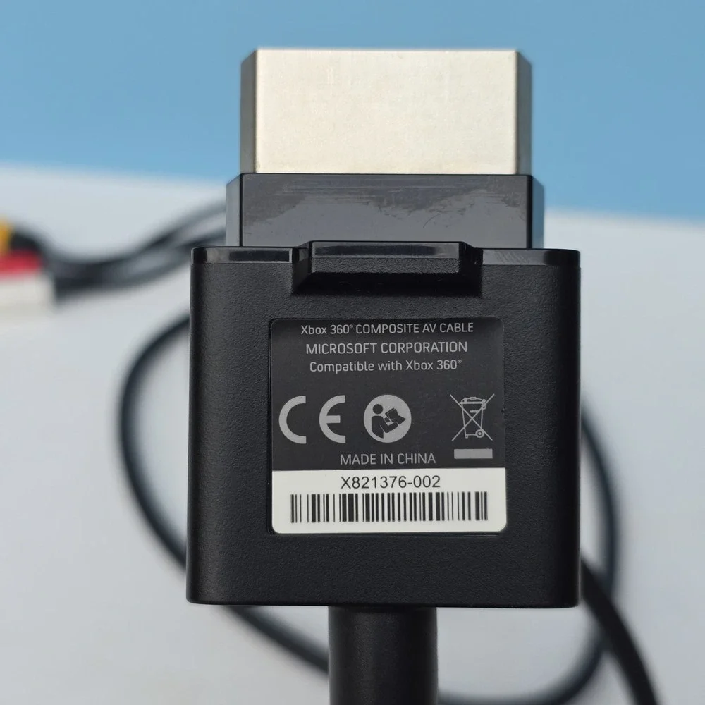 Genuine Official OEM Microsoft XBOX 360 Composite AV Cable X821376-002, 6 FT
